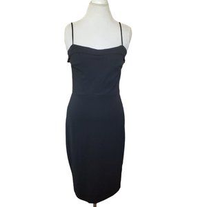 Rachel Rachel Roy Black Basic Spaghetti Strap Dress Large 10‎ LBD